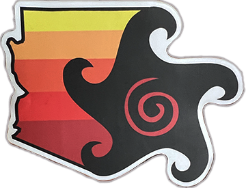 AZ Sunset Glyph Sticker