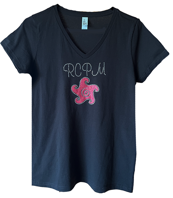 Bling Glyph Ladies V-neck